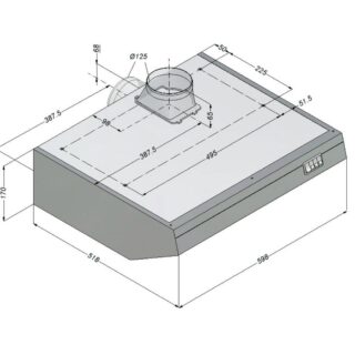 Novy-exhaust hood W600 SS