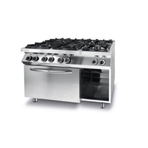 Gaasipliit KitchenLine 6 põletiga ja elektrilise konvektsioonahjuga GN1/1 230V/3000W, 28,5kW, 1200x700x(H)900mm