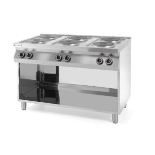 Elektripliit KitchenLine 6 plaadiga 400V/15600W, 1200x700x(H)900mm