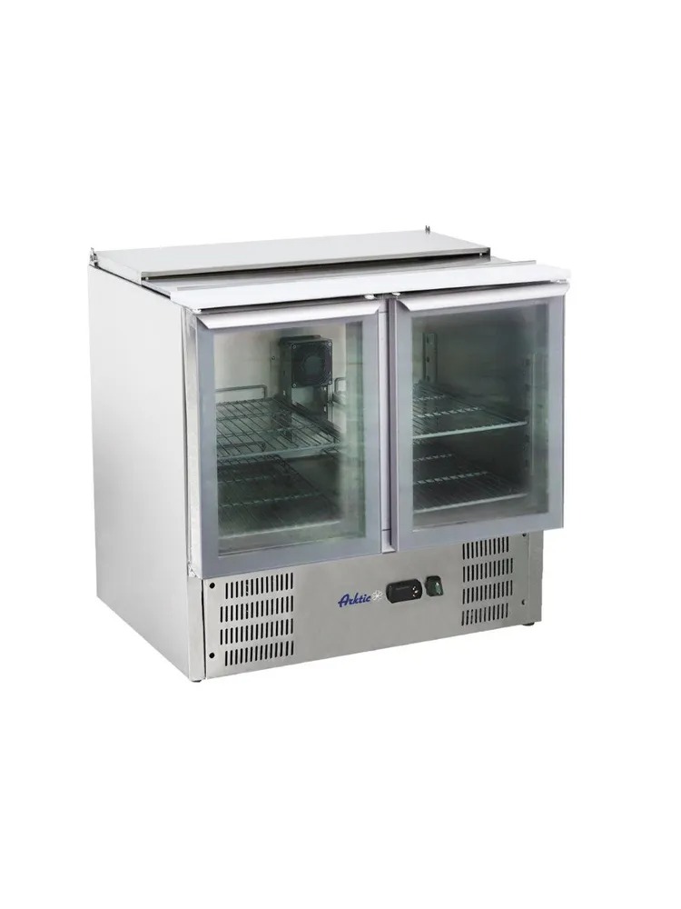 247L 2-ukseline kallutatava kattega jahutuslaud Arktic 230V/145W, 900x700x(H)860mm