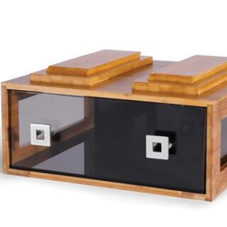 Kahekordne sahtliga bambuskonteiner