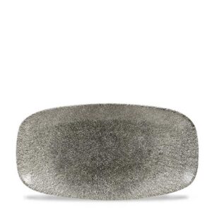 298x153mm Raku Quartz Black chefs piklik taldrik