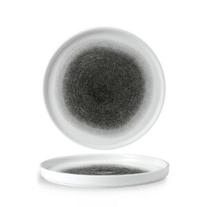 26cm Raku Quartz Musta seinaga taldrik