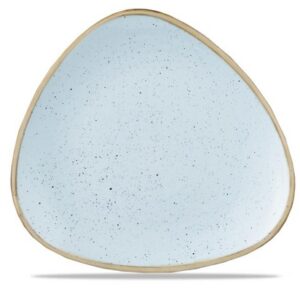 311mm Stonecast Duck Egg kolmnurkne taldrik