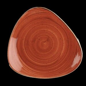 229mm Stonecast Orange kolmnurkne taldrik
