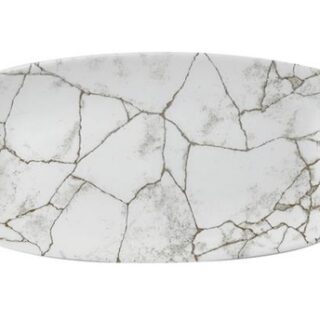 298x153mm Studio Prints Kintsugi Agate Grey chefs piklik taldrik