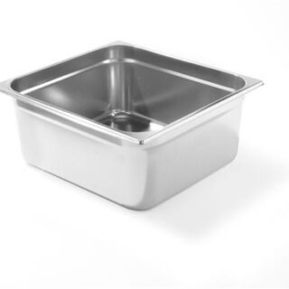 Kaas GN2/3 container with a hole a spoon