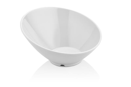 Ø285x152mm Slanted bowl made of melamine white