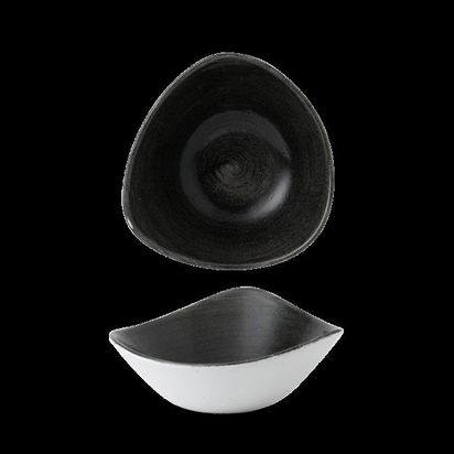 185mm Stonecast Patina Iron Must kolmnurkne kauss