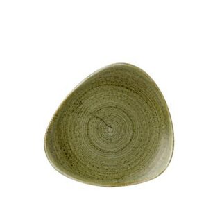 229mm Stonecast Plume Green kolmnurkne taldrik