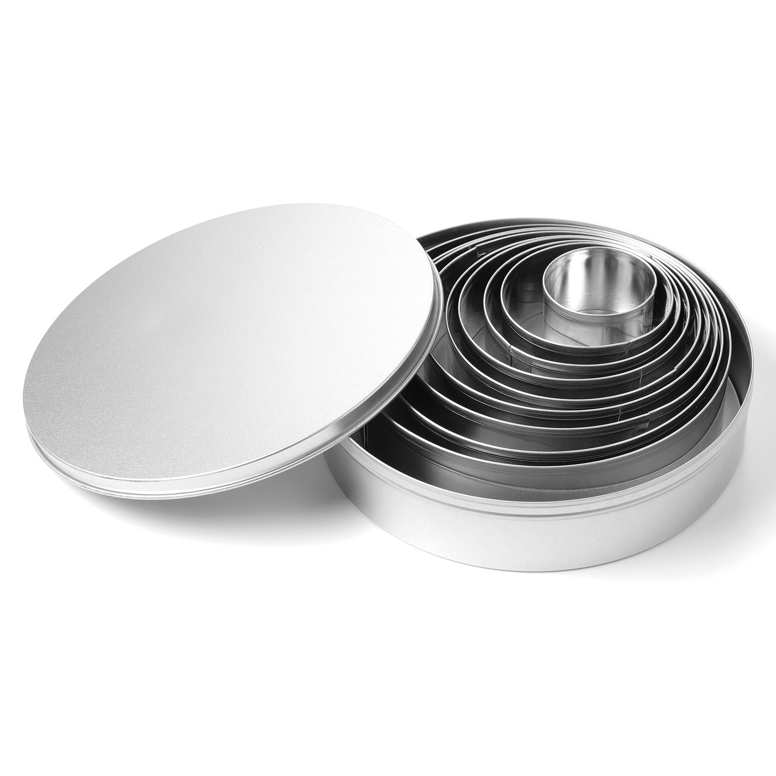 Viisnurgad ümar Küpsisevormid komplekt-9tk. (H)30mm