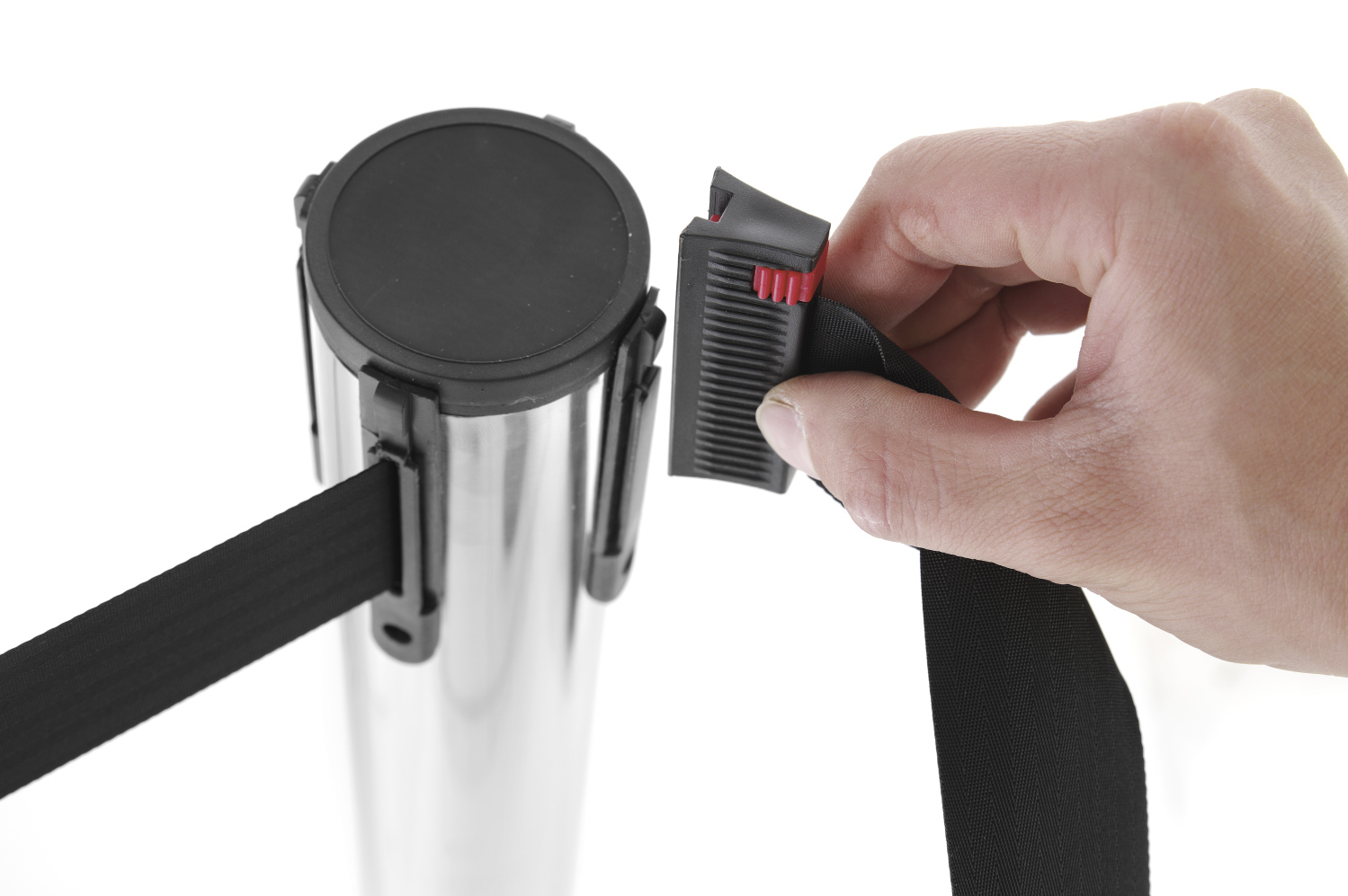 Ø360x1010mm Hõbedane lindiga tõkkepost tõkkepost + alus - Image 2