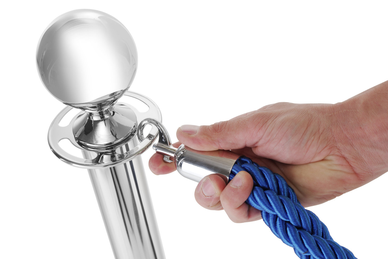 1500mm Piirdeköis sinine poleeritud konksuga - Image 3