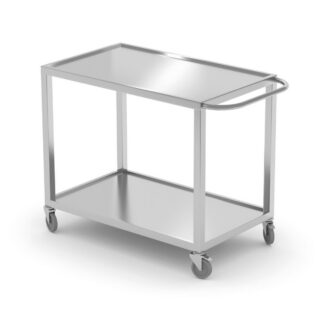 800x500x850mm Keevitatud konstruktsiooni ja kahe riiuliga serveerimiskäru