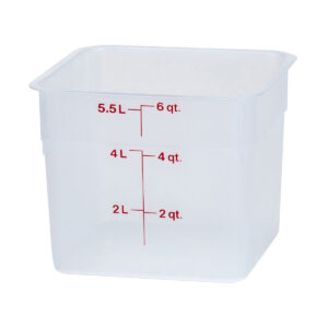 5.7L CamSquare® läbipaistev polüpropüleenist konteiner söökidele, Cambro