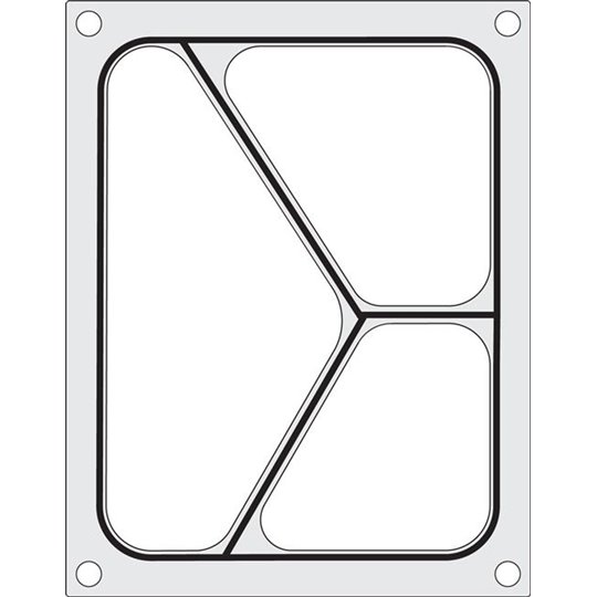 Kiletusraam kolmeosaline konteiner 227x178 mm
