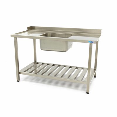 Nõudepesumasin Inlet Table with Sink 1600 x 750mm vasak