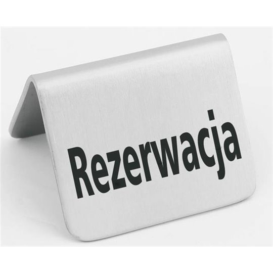 Lauapealne infosilt „Rezerwacja“ rezerwacja 4tk 50xx42mm