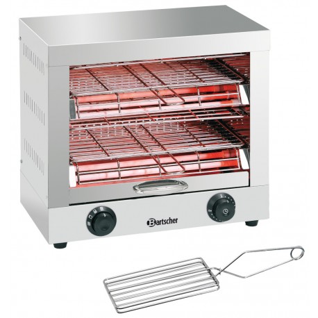 Quartz tube toaster double