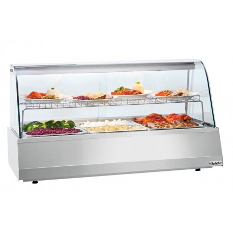 Hot display unit 3/1GN straight glass