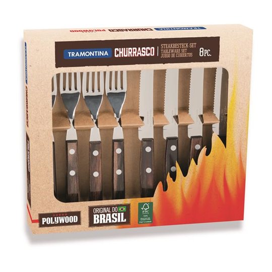 Prae- ja pitsariistade komplekt Churrasco kinkekarbis - 8 tk Tramontina, 8tk