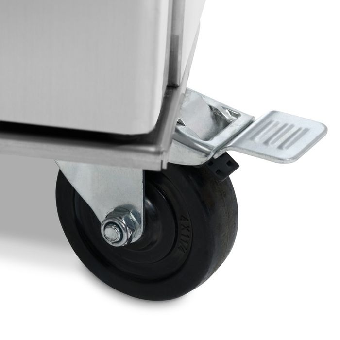 800L Külmik 6 Reguleeritavat Riiulit, Ratastel, Roostevaba Teras - Image 2