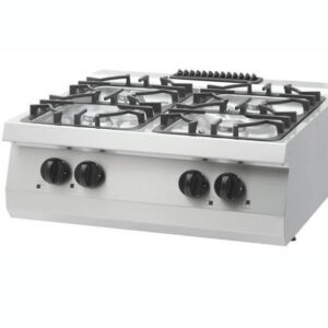 Heavy Duty pliit - 4 põletit - kahekordne seade - sügavus 70 cm - 24 kW - gaas